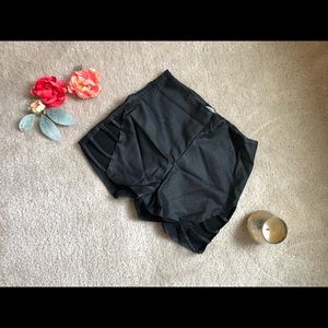 Charlotte Russe Black Leather Shorts
